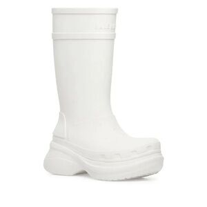Balenciaga White Platform Boots